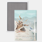 Ancien aimant Réfrigérateur de pin de Bristlecone (Recto/Verso)