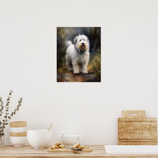 Ancien anglais Sheepdog Chien Art Imprimer Poster (Cuisine)