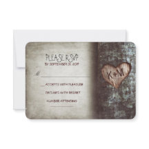 Ancien arbre de mariage rustique cartes RSVP