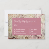 Ancien Arrière - plan Rose des cartes RSVP rose Ro (Devant)