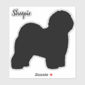 Ancien Autocollant en vinyle Silhouette pour chien (Feuille)