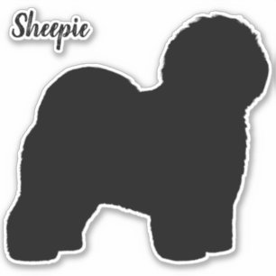 Ancien Autocollant en vinyle Silhouette pour chien
