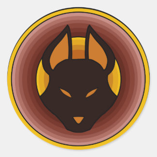 Ancien Autocollant Logo de Dieu égyptien Wepwawet