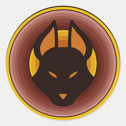 Ancien Autocollant Logo de Dieu égyptien Wepwawet (Devant)