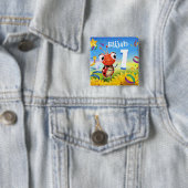 Ancien badge d'anniversaire personnalisé Gamme Lit (En situation)