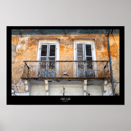 Ancien balcon, Limassol, affiche chypriote (Devant)