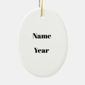 Ancien barbier Ornement de Noël - Ajouter un nom (Dos)