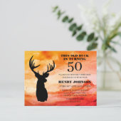 Ancien Buck 50e Anniversaire Fête Invitation (Debout devant)