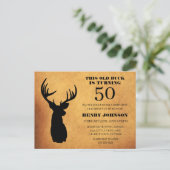 Ancien Buck 50e Anniversaire Fête Invitation (Debout devant)