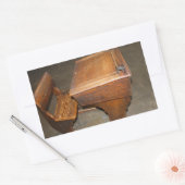 Ancien bureau scolaire en bois et chaise Stickers (Enveloppe)