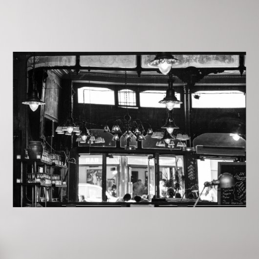Ancien café parisien intérieur Poster (Devant)