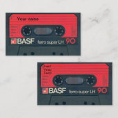 Ancien carte de visite à cassette (Devant / Derrière)