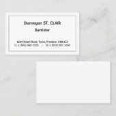 Ancien Carte de visite de procureur professionnel (Devant / Derrière)