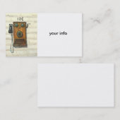 ancien carte de visite de téléphone (Devant / Derrière)