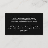 Ancien Carte de visite de vente de réparation info (Dos)