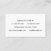 Ancien Carte de visite juridique (Dos)