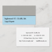 Ancien Carte de visite juridique (Devant / Derrière)