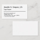 Ancien Carte de visite juridique (Devant / Derrière)