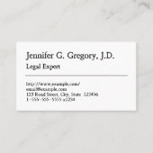 Ancien Carte de visite juridique (Devant)