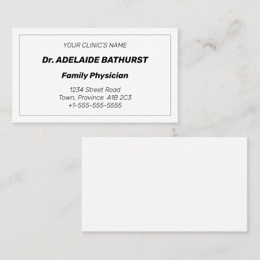 Ancien Carte de visite Nostalgique (Devant / Derrière)