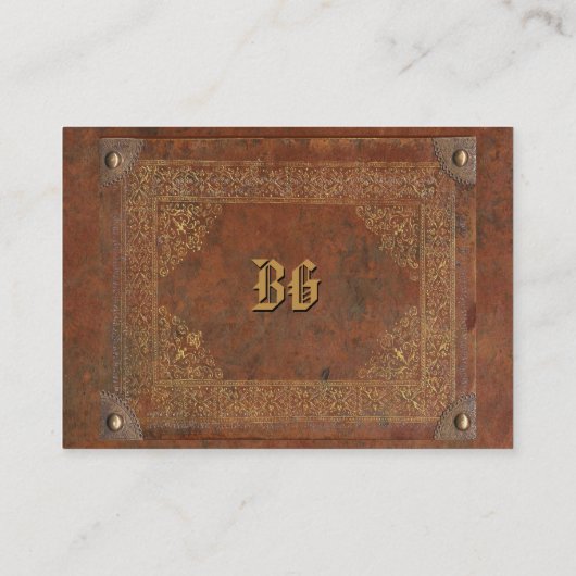 Ancien Carte de visite Open Book (Dos)