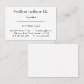 Ancien Carte de visite professionnel (Devant / Derrière)