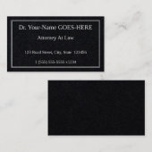 Ancien Carte de visite professionnel classique (Devant / Derrière)