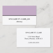 Ancien Carte de visite professionnel du droit (Devant / Derrière)