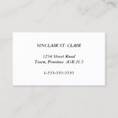 Ancien Carte de visite professionnel du droit (Dos)