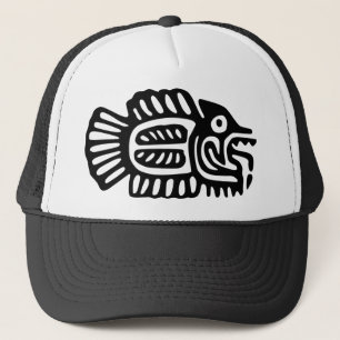 Ancien Casquette mexicain de poisson Motif