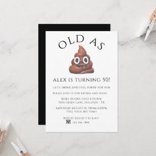 Ancien comme invitation d'anniversaire unisexe de