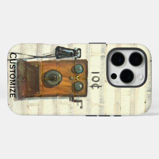 ancien coque iphone de téléphone mural (Verso (horizontal))
