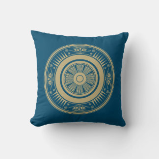 Ancien Coussin de solstice Rhodes Azure