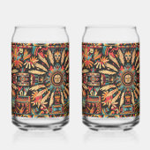 Ancien Cyan "Aztec Dream" Boisson Can Glasses Se (Gauche)