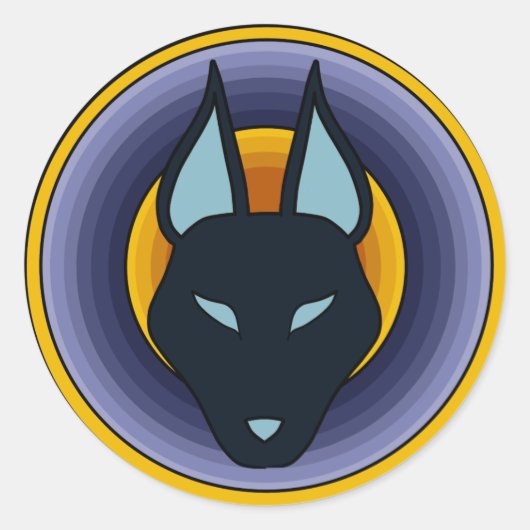 Ancien Dieu égyptien Anubis Logo Sticker (Devant)