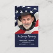 Ancien drapeau Carte de prière commémorative Fête  (Devant)