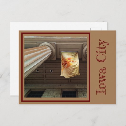 Ancien drapeau Casquette historique Iowa Carte pos (Devant / Derrière)