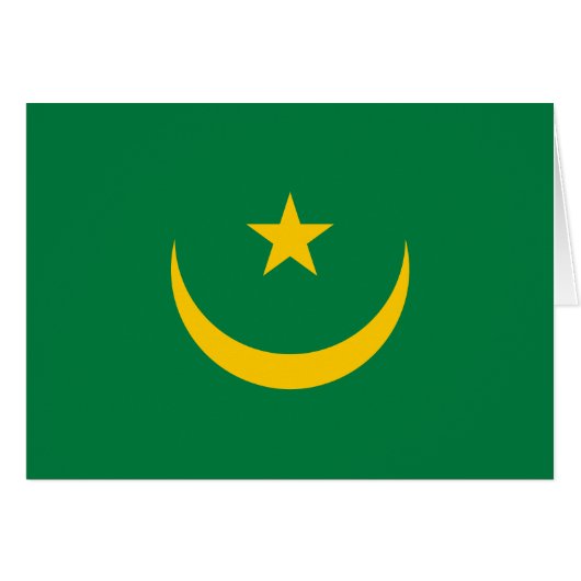 Ancien drapeau de Mauritanie (Devant horizontal)