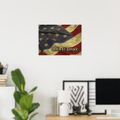 Ancien drapeau Nous le peuple Poster (Bureau à domicile)