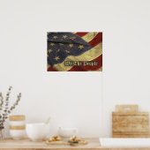 Ancien drapeau Nous le peuple Poster (Cuisine)
