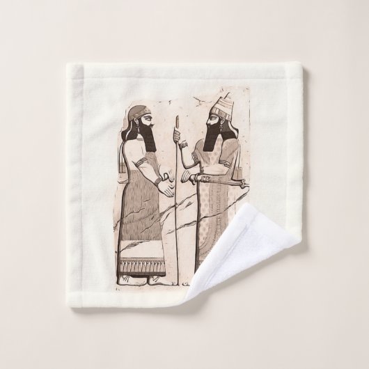 Ancien ensemble de serviettes Assyria (Gant de toilette)