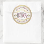 Ancien Étiquette de miel abeilles et frontière d'o (Sac)