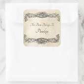 Ancien Étiquette de plaque de défilement Vintage (Sac)