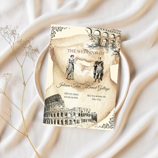 Ancien Faire-part de mariage de l'Empire romain