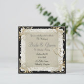 Ancien Faire-part de mariage de papier populaire e (Debout devant)