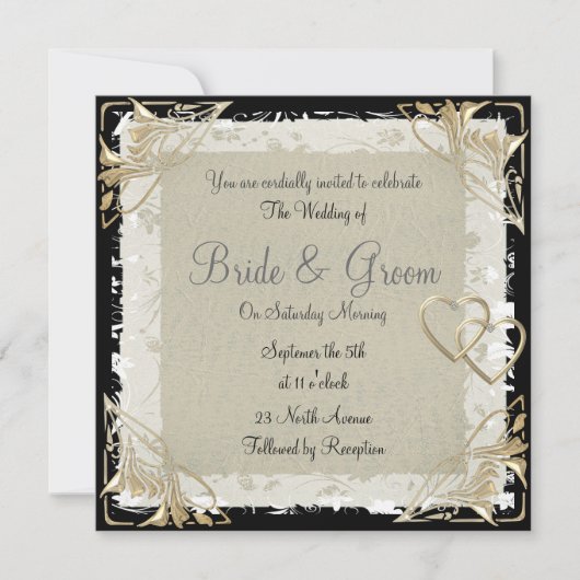 Ancien Faire-part de mariage de papier populaire e (Devant)