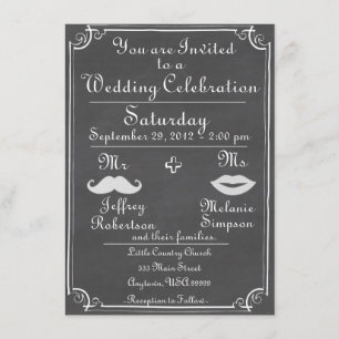 Ancien Faire-part de mariage de tableau de bord