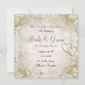 Ancien Faire-part de mariage Or populaire et éléga (Devant)