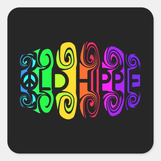 ANCIEN HIPPIE autocollants (Devant)