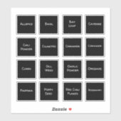 Ancien jeu d'épices de l'école 1 Étiquettes boutei (Feuille)